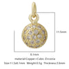 Pendant Bracelet Accessories Copper Micro Inlaid Zircon Geometric Electroplating