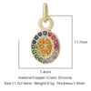 Pendant Bracelet Accessories Copper Micro Inlaid Zircon Geometric Electroplating