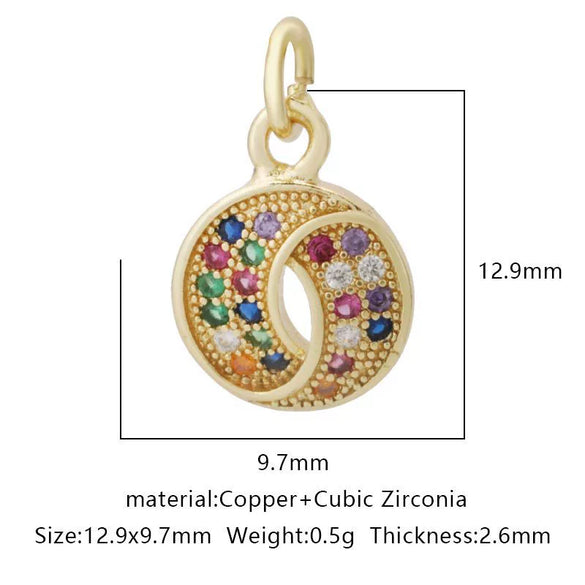 Pendant Bracelet Accessories Copper Micro Inlaid Zircon Geometric Electroplating