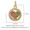 Pendant Bracelet Accessories Copper Micro Inlaid Zircon Geometric Electroplating