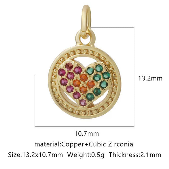 Pendant Bracelet Accessories Copper Micro Inlaid Zircon Geometric Electroplating