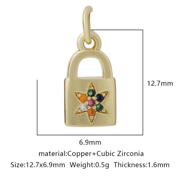 Pendant Bracelet Accessories Copper Micro Inlaid Zircon Geometric Electroplating