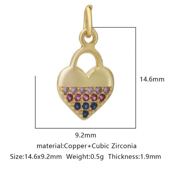 Pendant Bracelet Accessories Copper Micro Inlaid Zircon Geometric Electroplating
