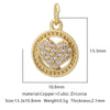 Pendant Bracelet Accessories Copper Micro Inlaid Zircon Geometric Electroplating
