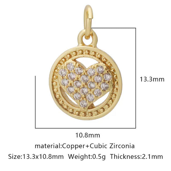 Pendant Bracelet Accessories Copper Micro Inlaid Zircon Geometric Electroplating