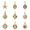 Pendant Bracelet Accessories Copper Micro Inlaid Zircon Geometric Electroplating