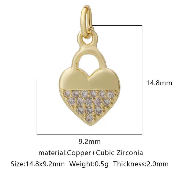 Pendant Bracelet Accessories Copper Micro Inlaid Zircon Geometric Electroplating