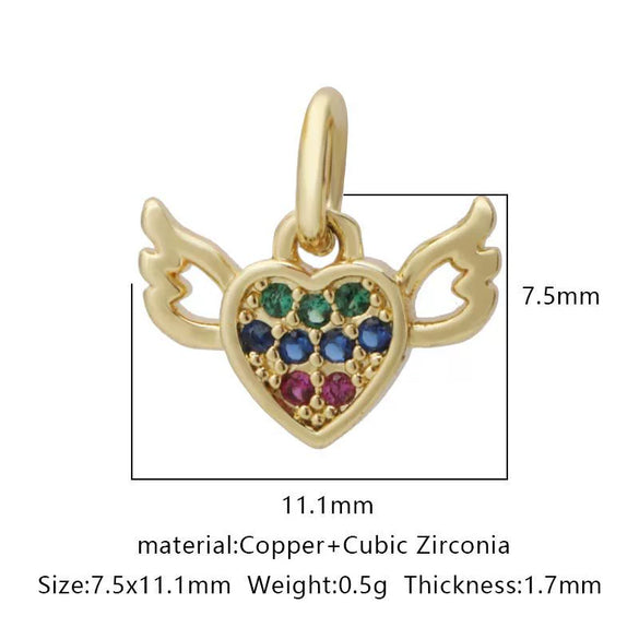 Pendant Bracelet Accessories Copper Micro Inlaid Zircon Geometric Electroplating