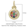 Pendant Bracelet Accessories Copper Micro Inlaid Zircon Geometric Electroplating