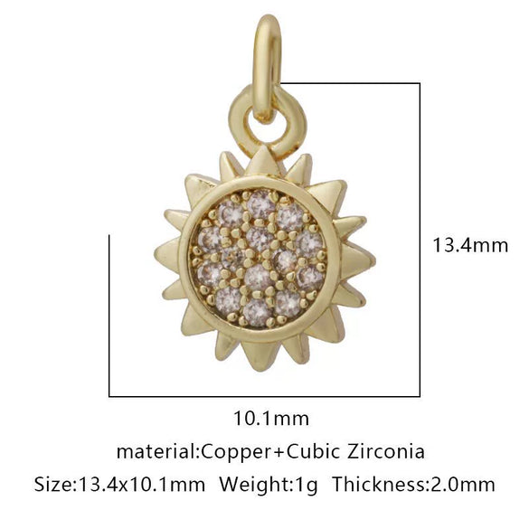 Pendant Bracelet Accessories Copper Micro Inlaid Zircon Geometric Electroplating
