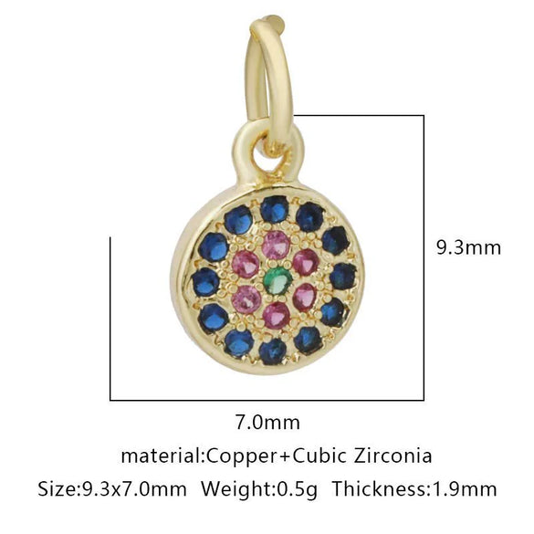 Pendant Bracelet Accessories Copper Micro Inlaid Zircon Geometric Electroplating
