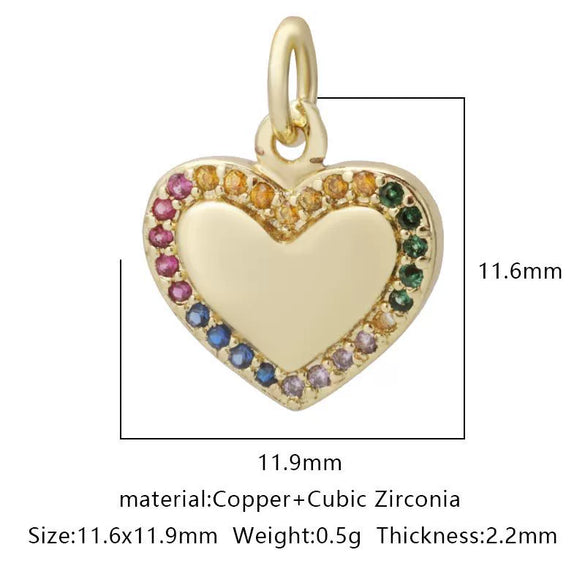 Pendant Bracelet Accessories Copper Micro Inlaid Zircon Geometric Electroplating