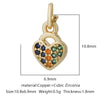 Pendant Bracelet Accessories Copper Micro Inlaid Zircon Geometric Electroplating