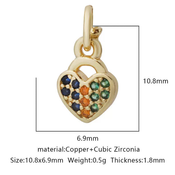 Pendant Bracelet Accessories Copper Micro Inlaid Zircon Geometric Electroplating