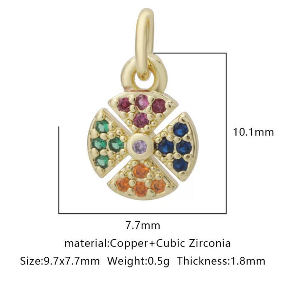 Pendant Bracelet Accessories Copper Micro Inlaid Zircon Geometric Electroplating