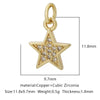 Pendant Bracelet Accessories Copper Micro Inlaid Zircon Geometric Electroplating