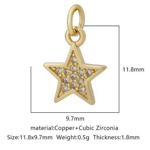 Pendant Bracelet Accessories Copper Micro Inlaid Zircon Geometric Electroplating