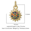 Pendant Bracelet Accessories Copper Micro Inlaid Zircon Geometric Electroplating