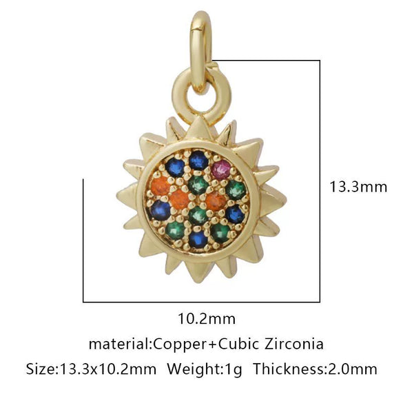 Pendant Bracelet Accessories Copper Micro Inlaid Zircon Geometric Electroplating