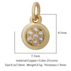 Pendant Bracelet Accessories Copper Micro Inlaid Zircon Geometric Electroplating