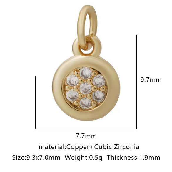 Pendant Bracelet Accessories Copper Micro Inlaid Zircon Geometric Electroplating