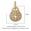 Pendant Bracelet Accessories Copper Micro Inlaid Zircon Geometric Electroplating