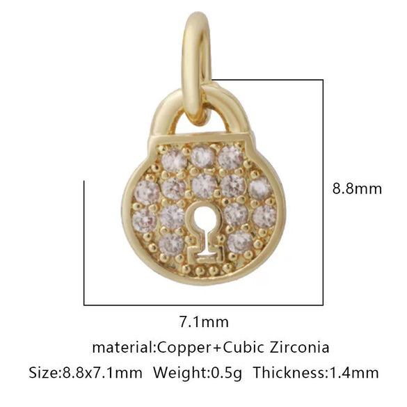 Pendant Bracelet Accessories Copper Micro Inlaid Zircon Geometric Electroplating