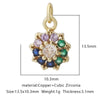Pendant Bracelet Accessories Copper Micro Inlaid Zircon Geometric Electroplating