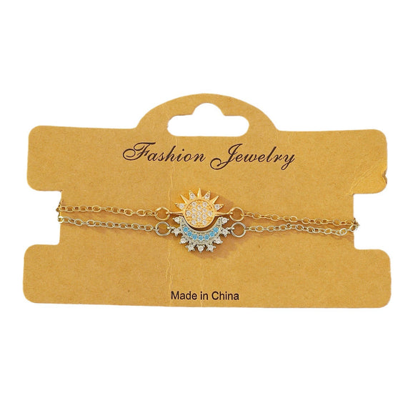 Pendant Bracelet Copper Geometric Diamond Set Jewelry For Women