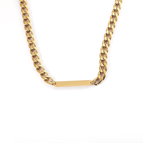 Pendant Chain Hip Hop Cold Style Niche Ushape Cuban Chain Stainless Steel Titanium Steel Electroplating