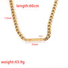 Pendant Chain Hip Hop Cold Style Niche Ushape Cuban Chain Stainless Steel Titanium Steel Electroplating