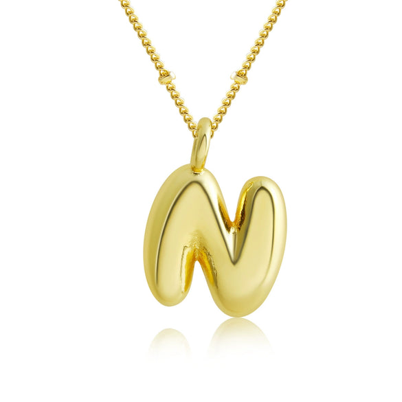 Pendant Clavicle Chain Copper Electroplating Letter Pattern