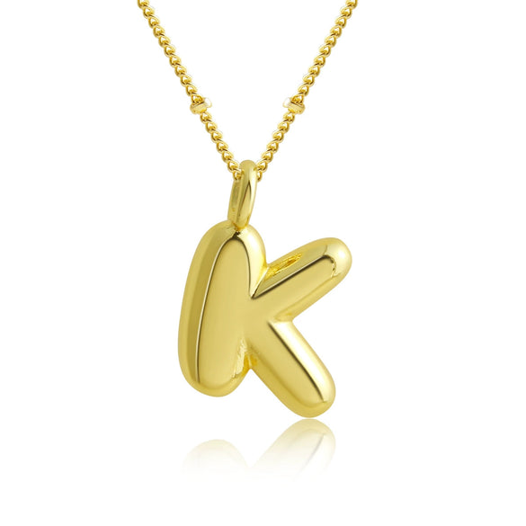 Pendant Clavicle Chain Copper Electroplating Letter Pattern