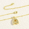 Pendant Clavicle Chain Copper Electroplating Letter Pattern