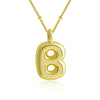 Pendant Clavicle Chain Copper Electroplating Letter Pattern