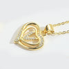 Pendant Clavicle Chain Copper Heart Hollow Shape Electroplating Simple Style