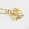 Pendant Clavicle Chain Copper Heart Hollow Shape Electroplating Simple Style
