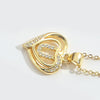 Pendant Clavicle Chain Copper Heart Hollow Shape Electroplating Simple Style