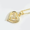 Pendant Clavicle Chain Copper Heart Hollow Shape Electroplating Simple Style