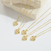 Pendant Clavicle Chain Copper Heart Hollow Shape Electroplating Simple Style