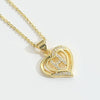 Pendant Clavicle Chain Copper Heart Hollow Shape Electroplating Simple Style