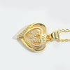 Pendant Clavicle Chain Copper Heart Hollow Shape Electroplating Simple Style