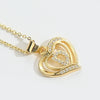 Pendant Clavicle Chain Copper Heart Hollow Shape Electroplating Simple Style
