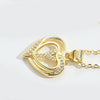Pendant Clavicle Chain Copper Heart Hollow Shape Electroplating Simple Style