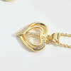 Pendant Clavicle Chain Copper Heart Hollow Shape Electroplating Simple Style