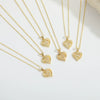 Pendant Clavicle Chain Copper Heart Hollow Shape Electroplating Simple Style