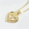 Pendant Clavicle Chain Copper Heart Hollow Shape Electroplating Simple Style