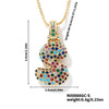 Pendant Clavicle Chain Copper Inlaid Zircon Hip Hop Style With Letter Pattern Electroplated