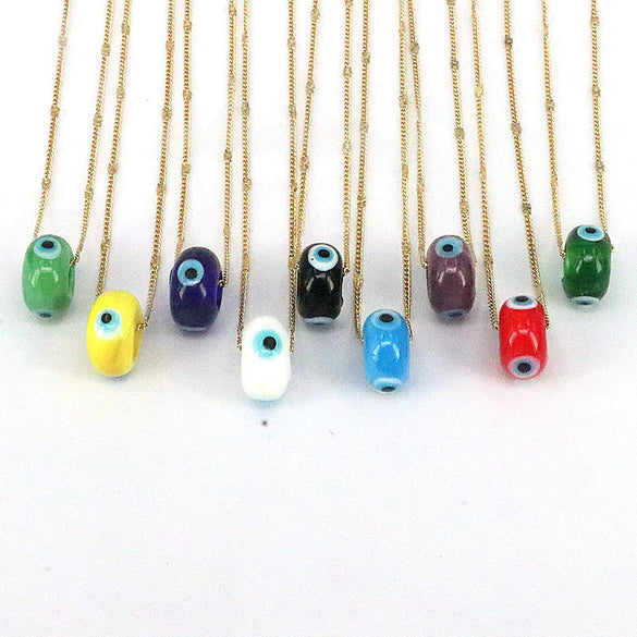 Pendant Clavicle Chain Copper Mixed Gem Inlay Geometric Hiphop Style Electroplating Unisex
