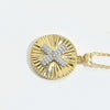 Pendant Clavicle Chain Copper Mixed Gemstone Setting Letter Number Text Pattern Electroplating